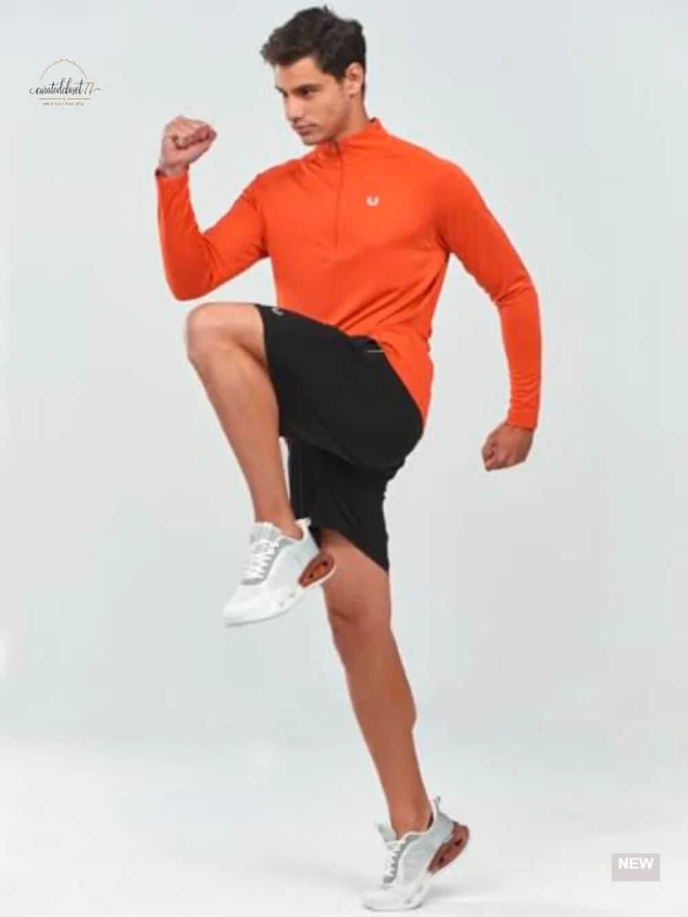 Men's Quarter Zip Pullover Athletic Running Shirt Long Sleeve Quick Dry